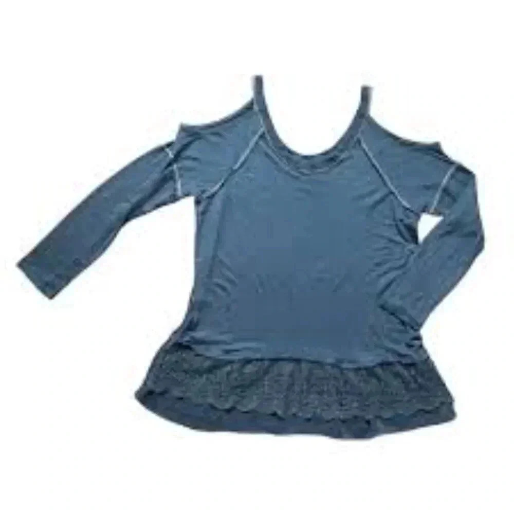 Xhilaration long sleeve cold‎ shoulder top size Small